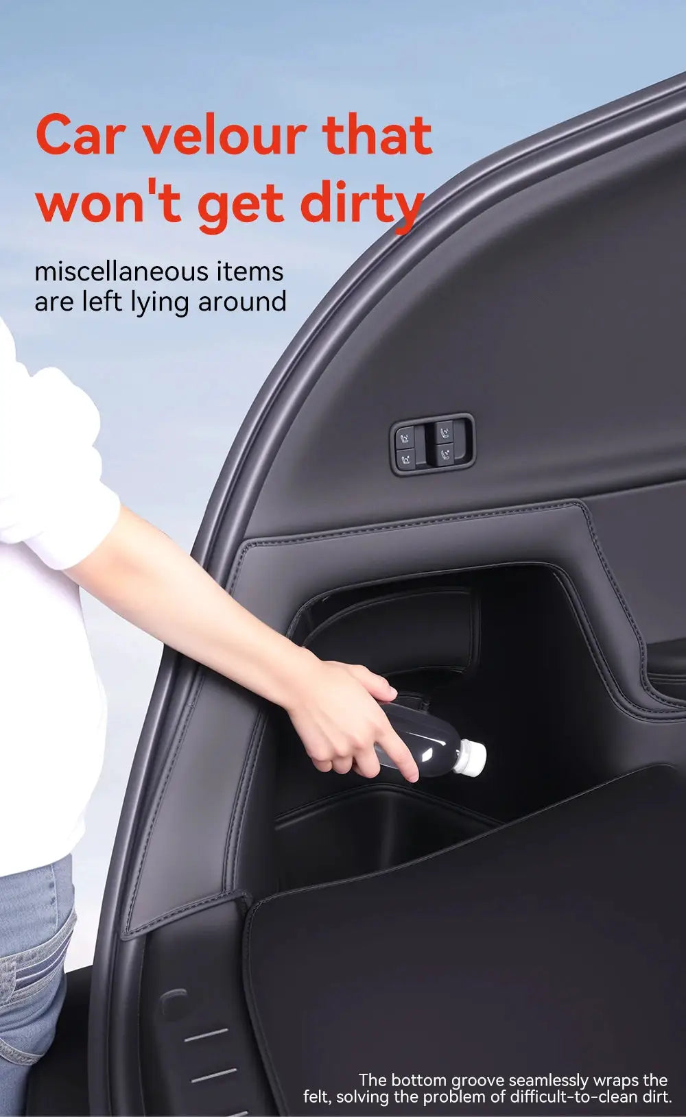 Trunk liner cover for Tesla Model YL Juniper 2026, all-weather Nappa leather, anti-scratch full coverage