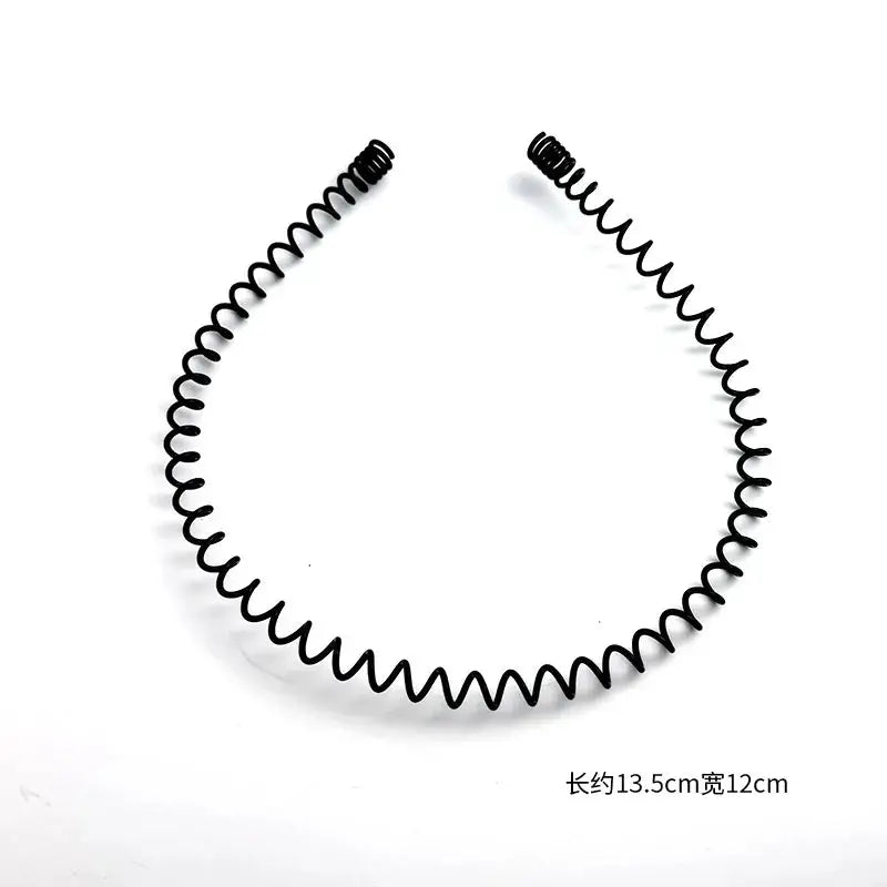KoreanFlex Unisex Simplified Korean Fashion Hair Hoops With Anti Slip Alloy Clips For Sports And Daily Wear