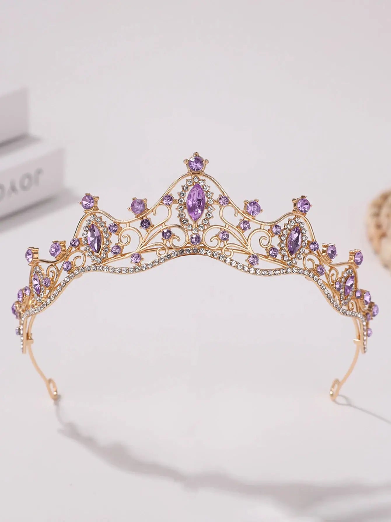 Korean Style Girls Bridal Tiara Hair Accessory for Birthday Wedding and Kids Performance Headpiece