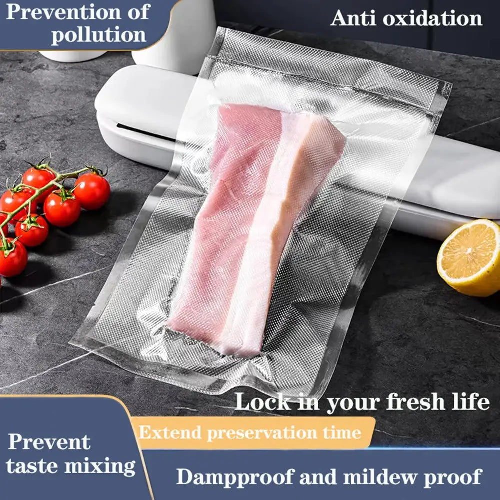 Vacuum Bags For Food 500cm Per Roll BPA Free Reusable Food Vacuum Sealer Bags For Storage Meal Prep Sous Vide
