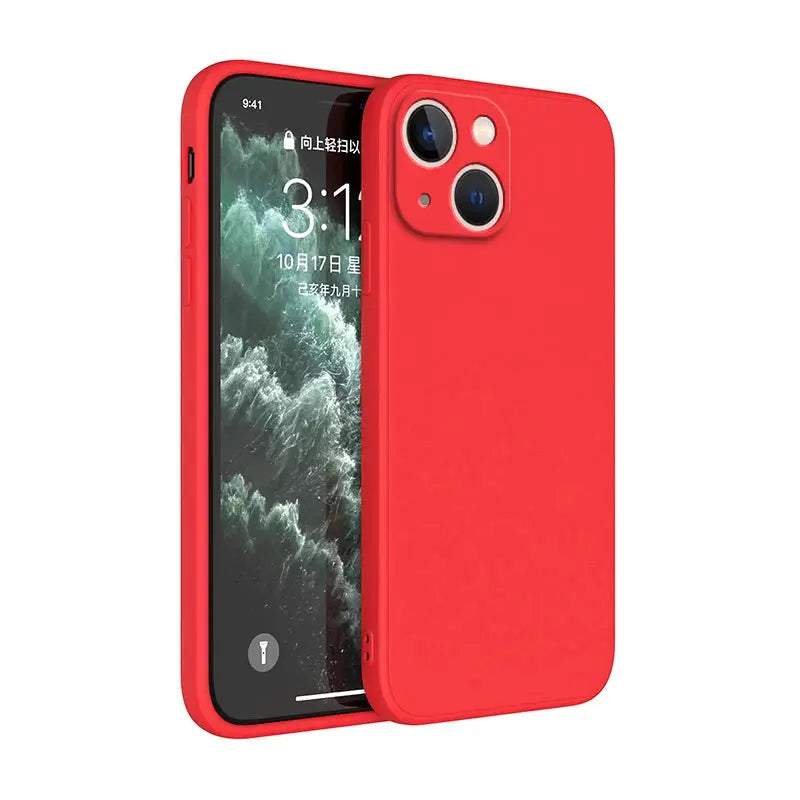 Square Liquid Silicone Phone Case With Luxury Camera Protection For iPhone 11 12 13 14 Plus Pro Max Mini