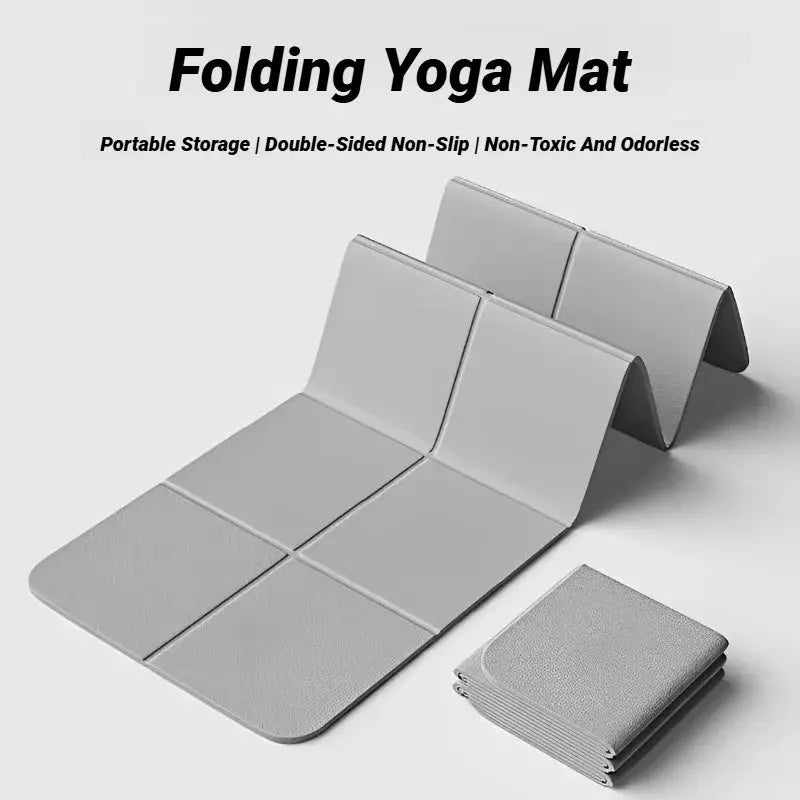 Eco Friendly Foldable Yoga Mat TPE Travel Fitness Double Sided Non Slip For Pilates And Floor Workouts