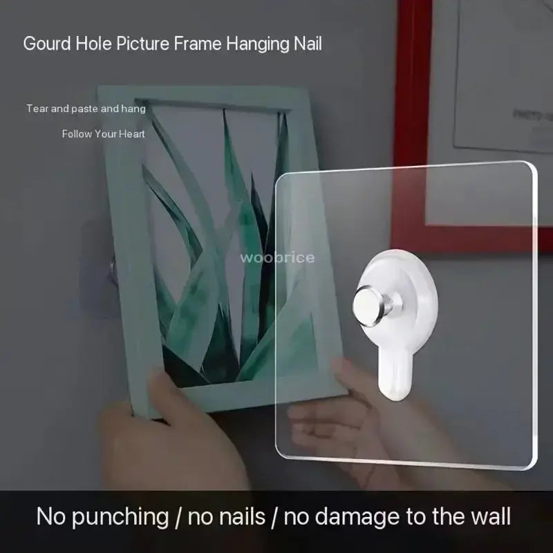 Photo Frame Hooks Screw Holders Storage Rack Door Hanger Self Adhesive Multi Function Gadgets Organizer