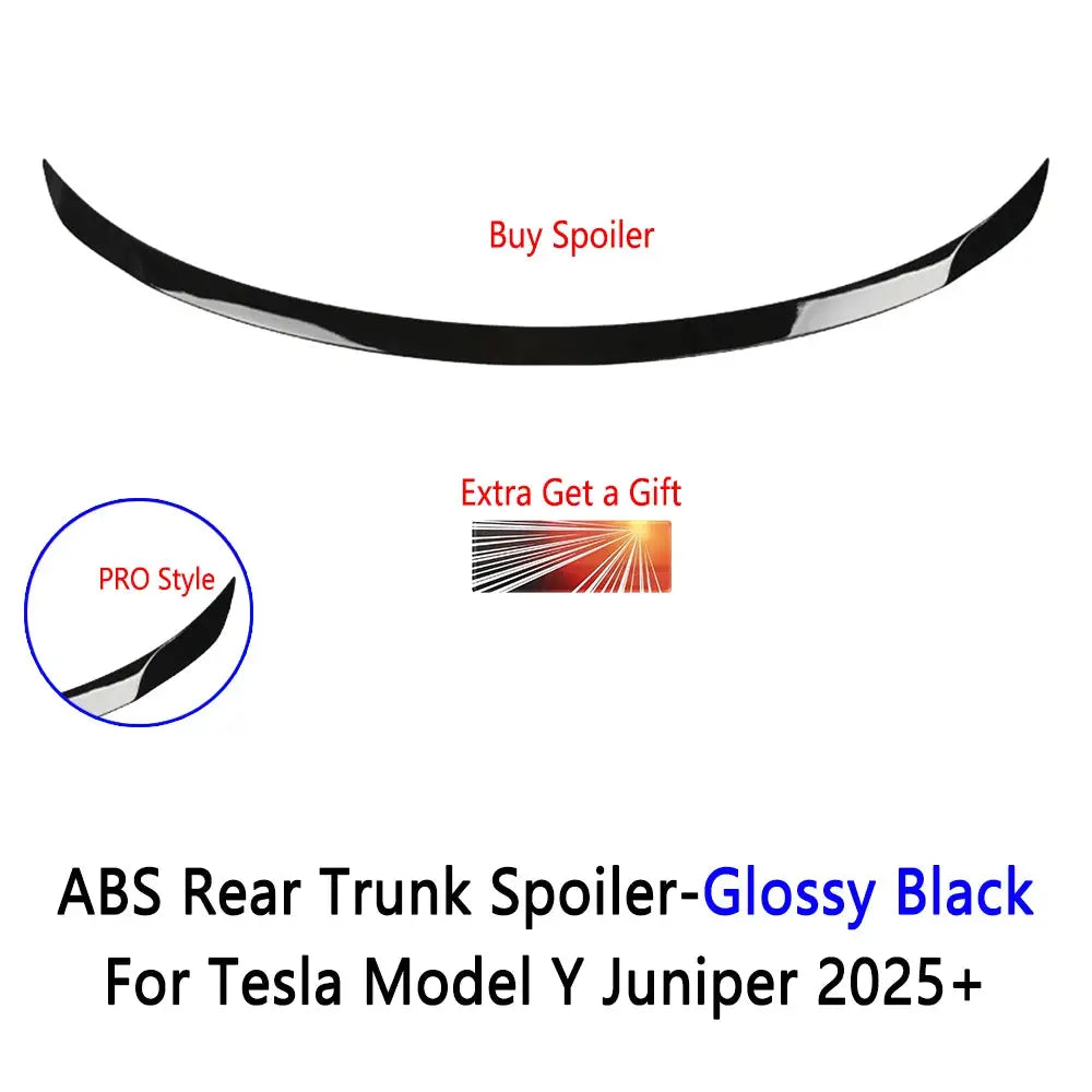 Simples Market ABS rear trunk spoiler for Tesla Model Y Juniper 2025, glossy black