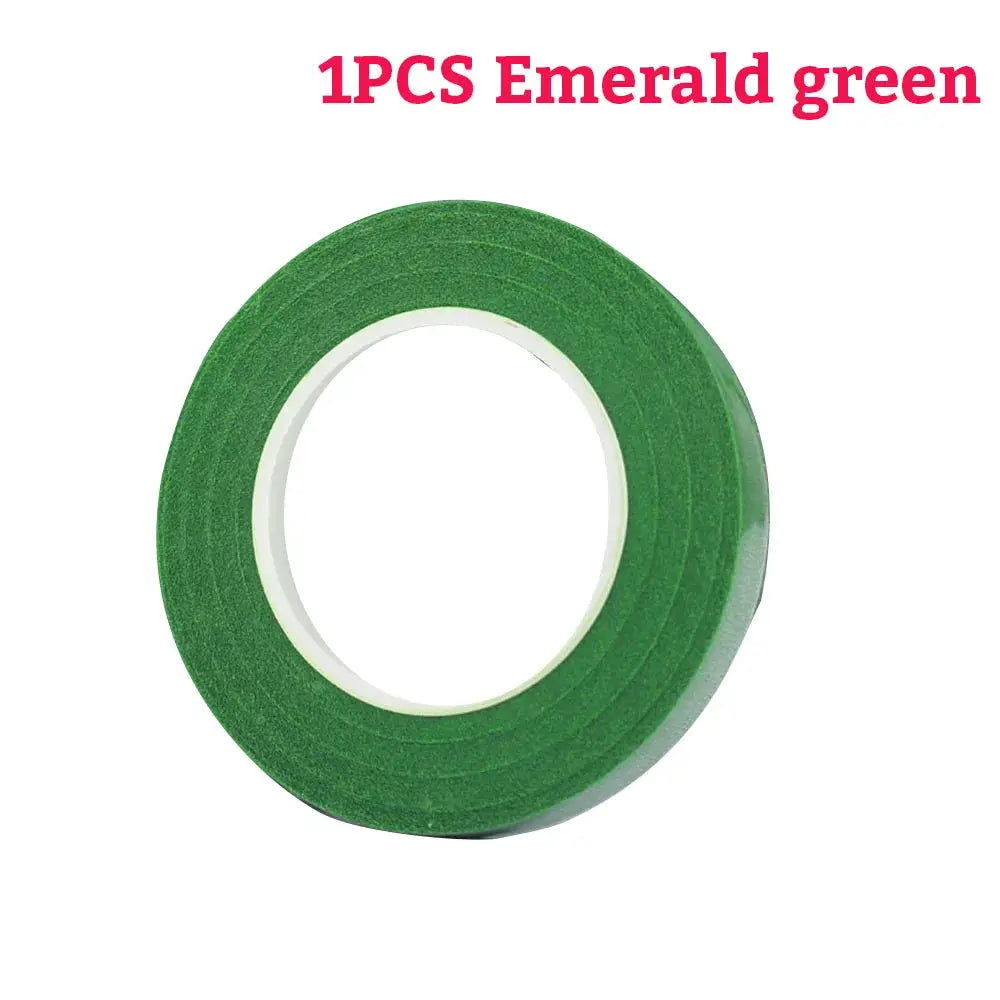 Green Flower Stem Sticks DIY Floral Material Handmade Wire Stem Self Adhesive Floriculture Tape Paper Tape For Bouquets