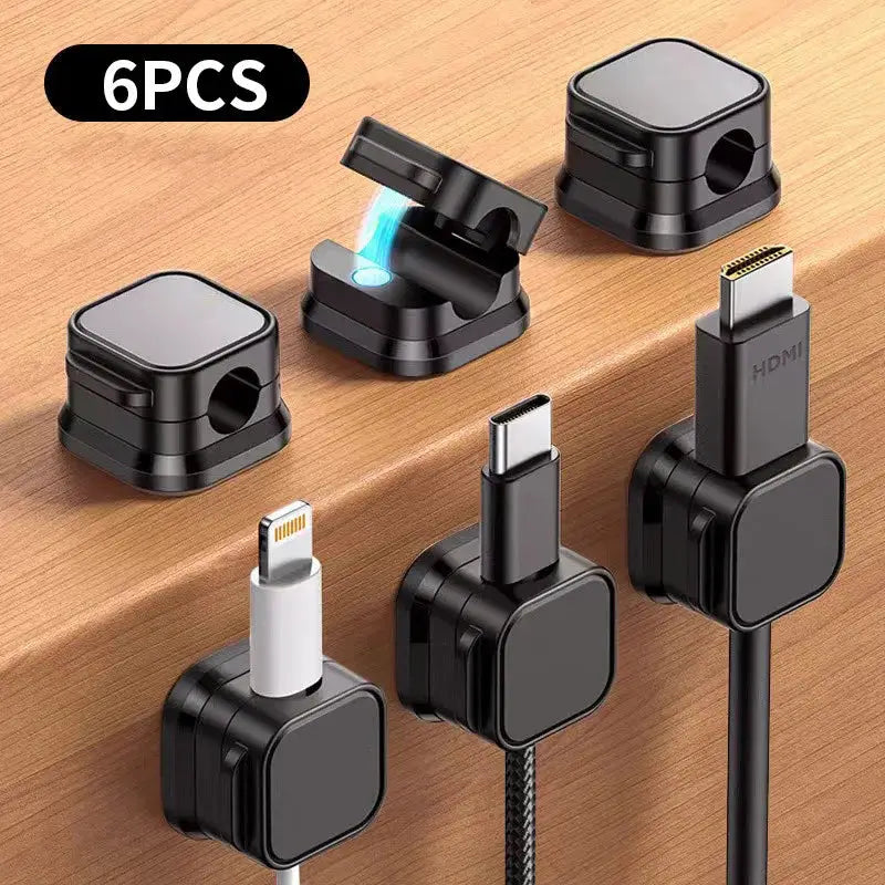 NovaGrip Magnetic Cable Clips Under Desk Cord Holder For Smooth Adjustable Cable Management On Any Flat Surface