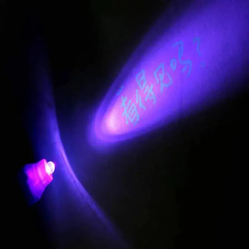 Luminous Light Pen Magic Purple 2 in 1 UV Black Light Drawing Pen with Invisible Ink for Kids Education Toy