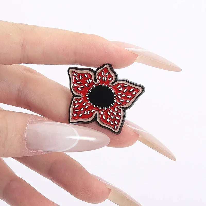 Sci Fi Horror Enamel Pins Cannibal Flowers and 26 English Letter Brooches for Backpacks Lapels and Gifts