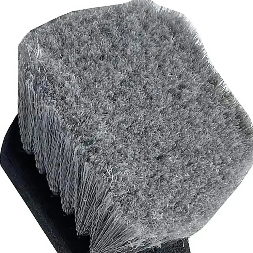 Simples Market car wheel cleaning brush with short handle and gray dense bristles