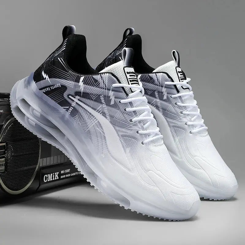 Men's Fashionable Basketball Shoes With Air Cushioning Breathable Non Slip Shock Absorbing For Outdoor Activities