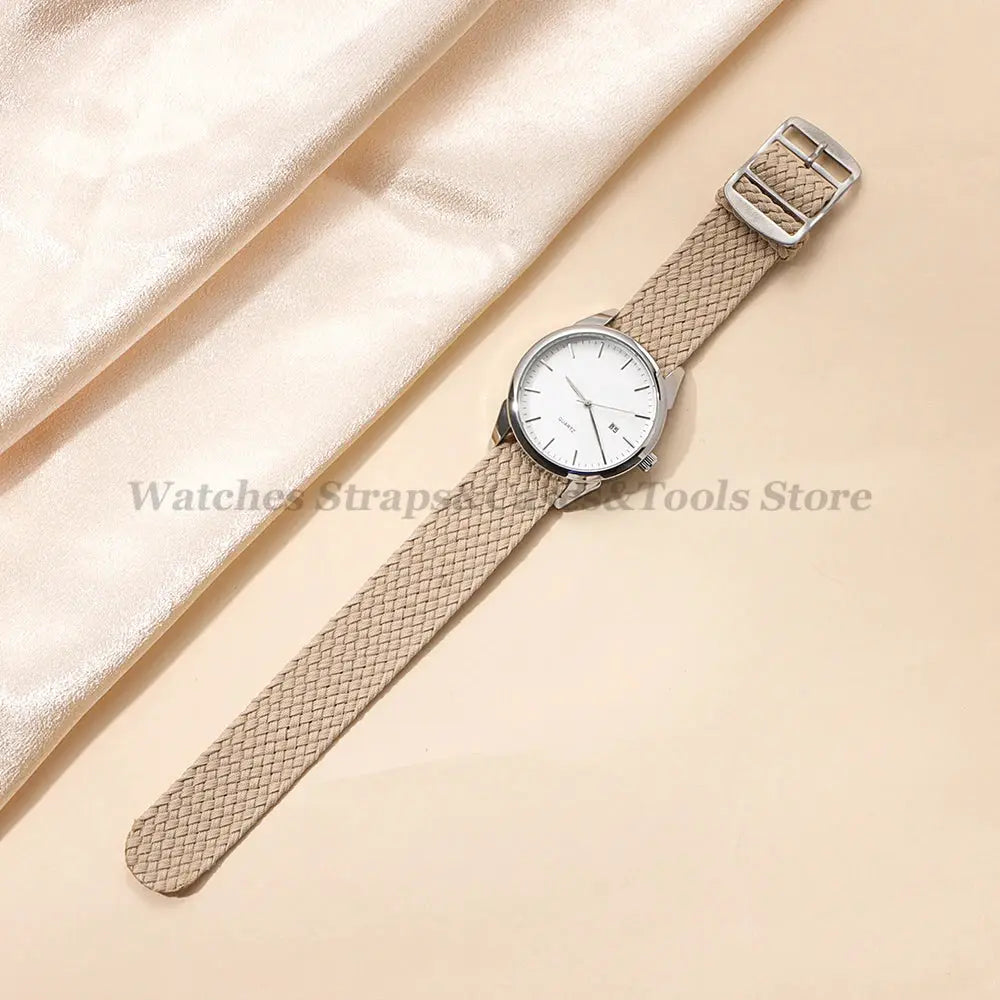 14mm 16mm 18mm 20mm 22mm Nylon Woven Canvas Watch Band for Perlon for Omega Strap Watchband Men Women Sport Bracelet 2035