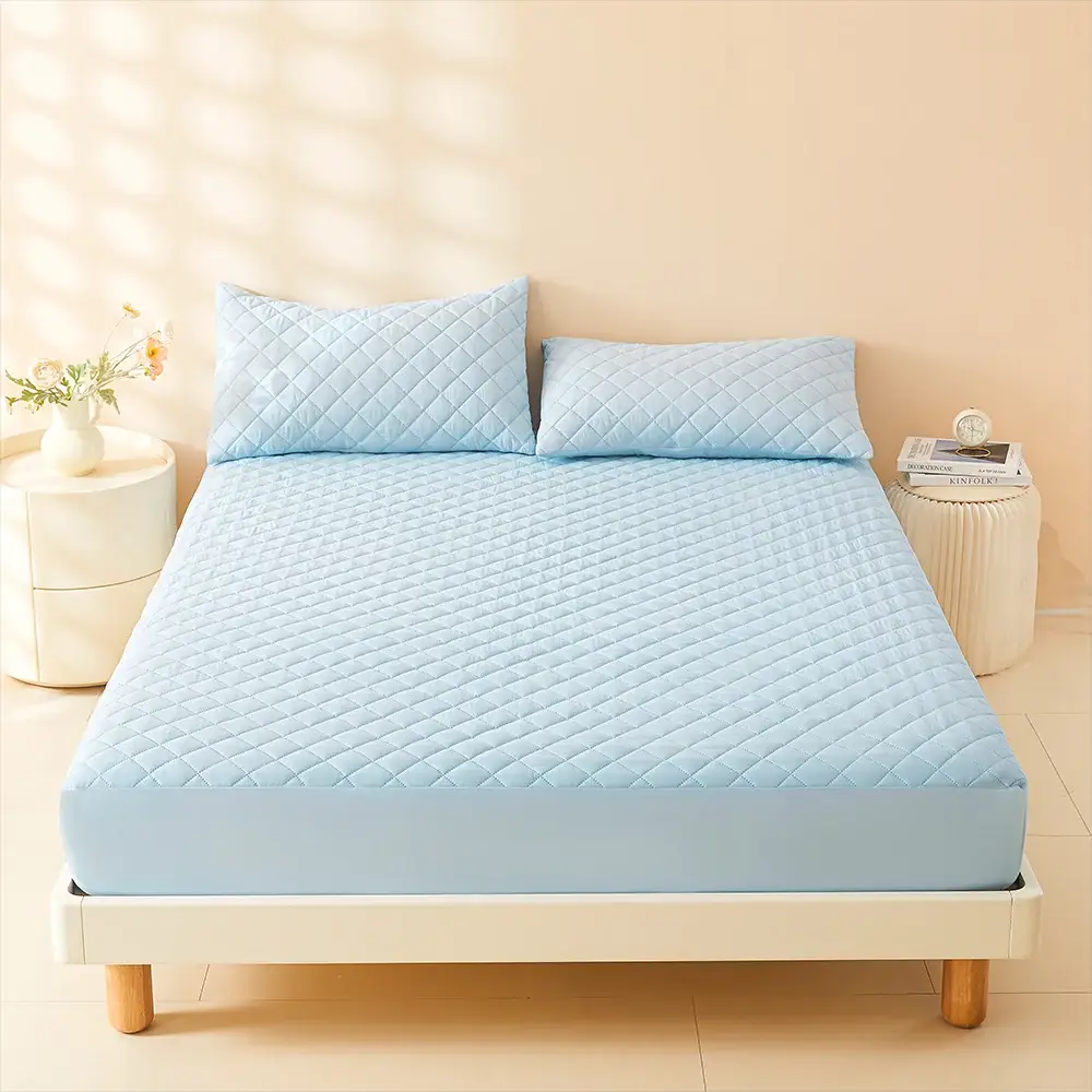1pc 3D Air Fabric Thick Mattress Cover 100% Waterproof Mattress Protector Soft Breathable Fitted Bed Sheet