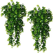Artificial Five Forks Rattan Eucalyptus Wall Hanging Realistic Greenery Vine For Home And Outdoor Decor Plant