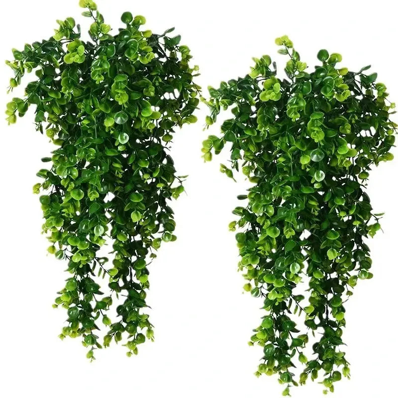 Artificial Five Forks Rattan Eucalyptus Wall Hanging Realistic Greenery Vine For Home And Outdoor Decor Plant