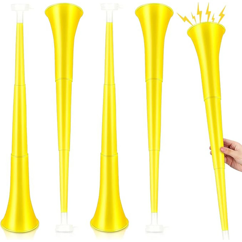 4 Pack 24 Inch Collapsible Stadium Horn Vuvuzela Noisemakers