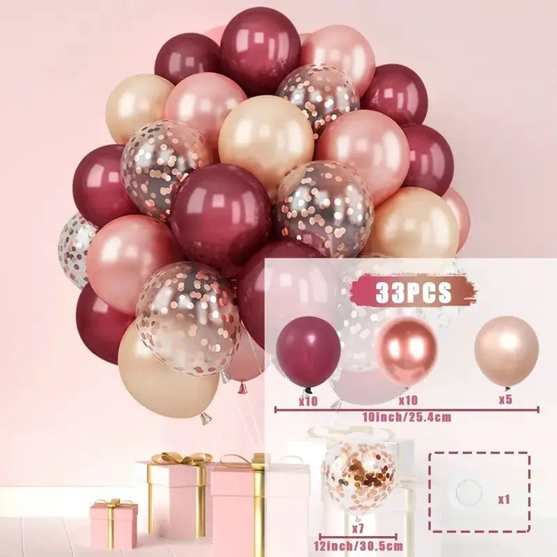 Metallic Pearl Latex Balloons Confetti Gold Set 31 36 37 51 101 Pcs For Birthday Weddings Baby Shower Decor