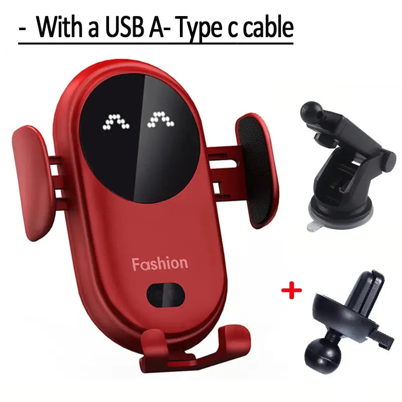 VIKEFON Wireless Car Charger Mount for Air Vent, Rotating Phone Holder With Fast Infrared Wireless Charging