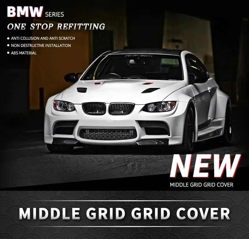 Simples Market BMW E60/E61 front bumper grille, kidney racing, gloss black, double-slats