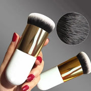 GlowNova Dual Size Foundation Brush Set With Soft Porous Bristles For Flawless Blending Liquid Foundation And BB Cream