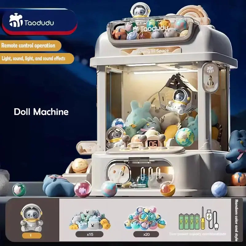 Big Size DIY Doll Machine Coin Operated Mini Claw Crane Game For Kids And Adults Home Arcade Gift