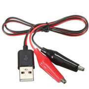 Metal Alligator Clip Test Clamp USB Adapter For Multimeters Crocodile Clip Probes For Car And Home Electronics