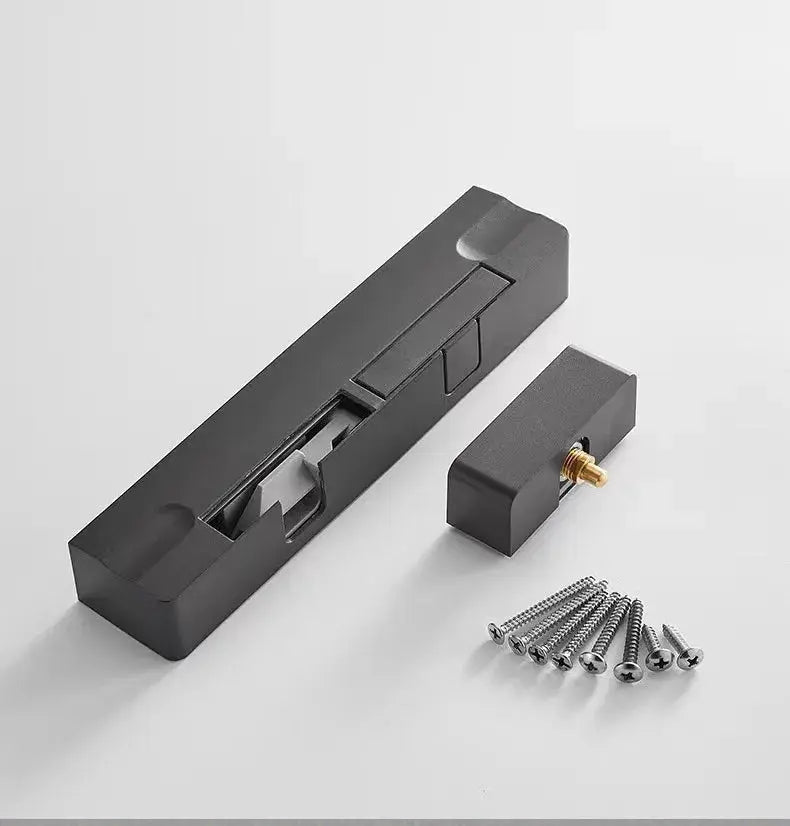 Door buffer damper hydraulic door closer kit, black housing for wooden/exterior doors, includes screws, Simples Market