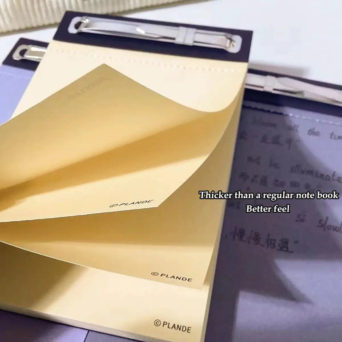PlanDe 75-sheet gold notebook by Simples Market, thick non-adhesive pocket notepad