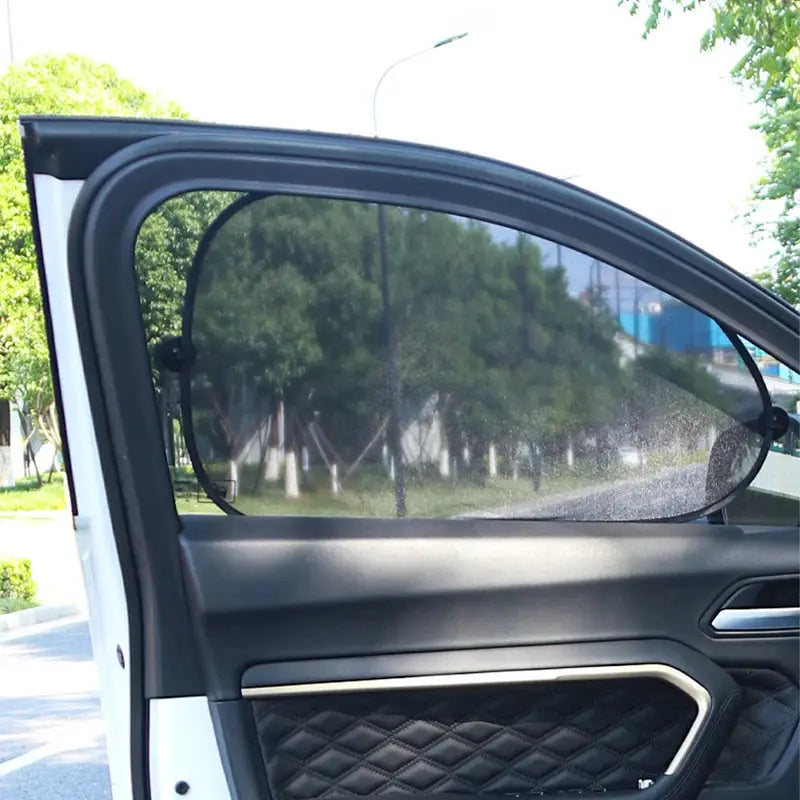 Seametal Car Sun Shade Side Window Curtain Front Rear Universal Fit UV Blocking Suction Cup Sun Protection