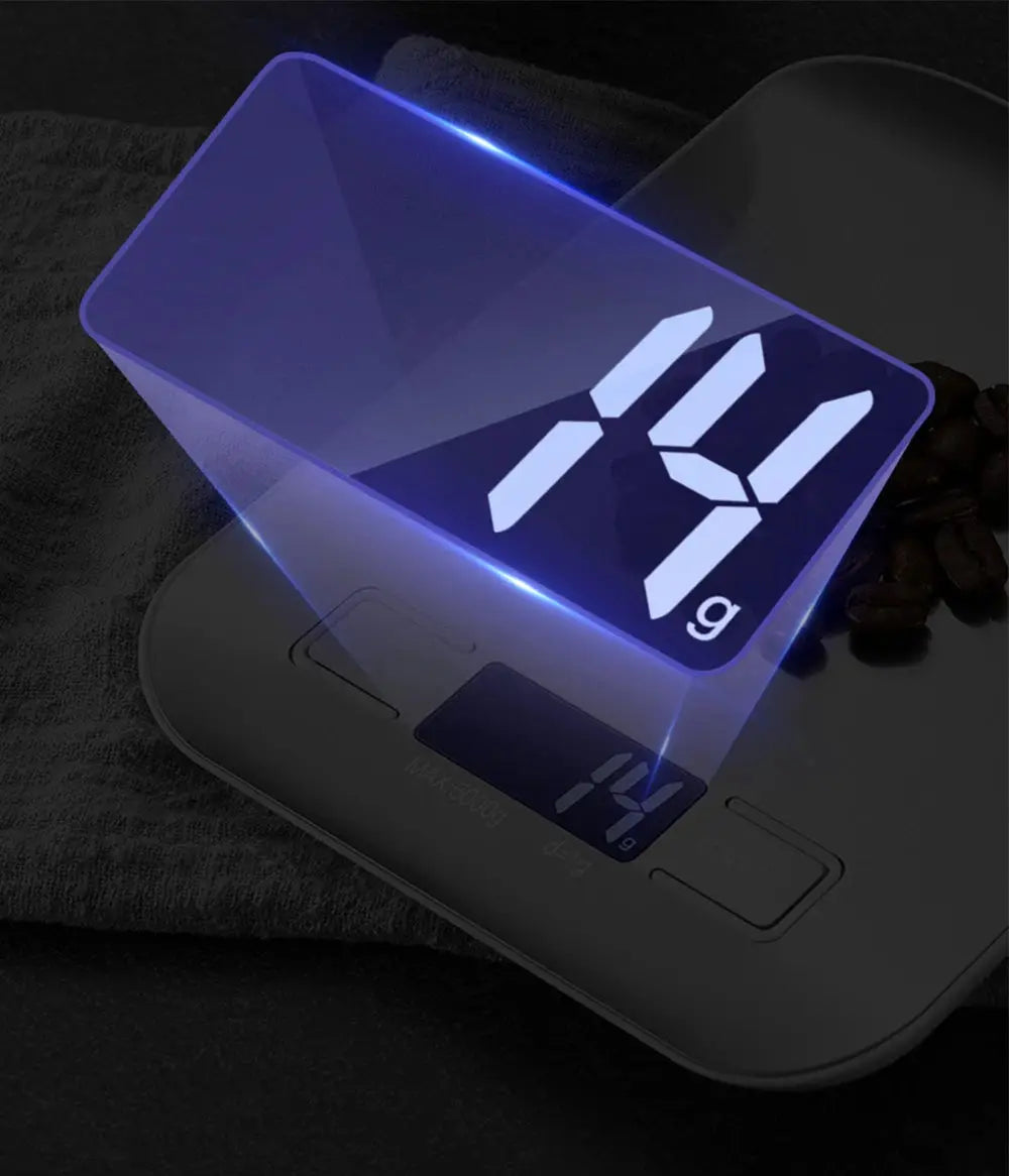 PrimeChef Portable Kitchen Scale 5kg 1g High Precision Digital Scale With Stainless Steel Surface And LCD Backlit