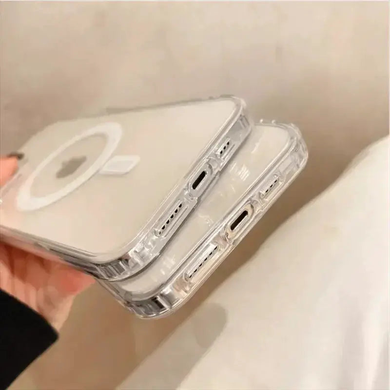 Simples Market 2-pack clear MagSafe wireless charging phone case for iPhone 7/8 Plus through iPhone 16 Pro Max