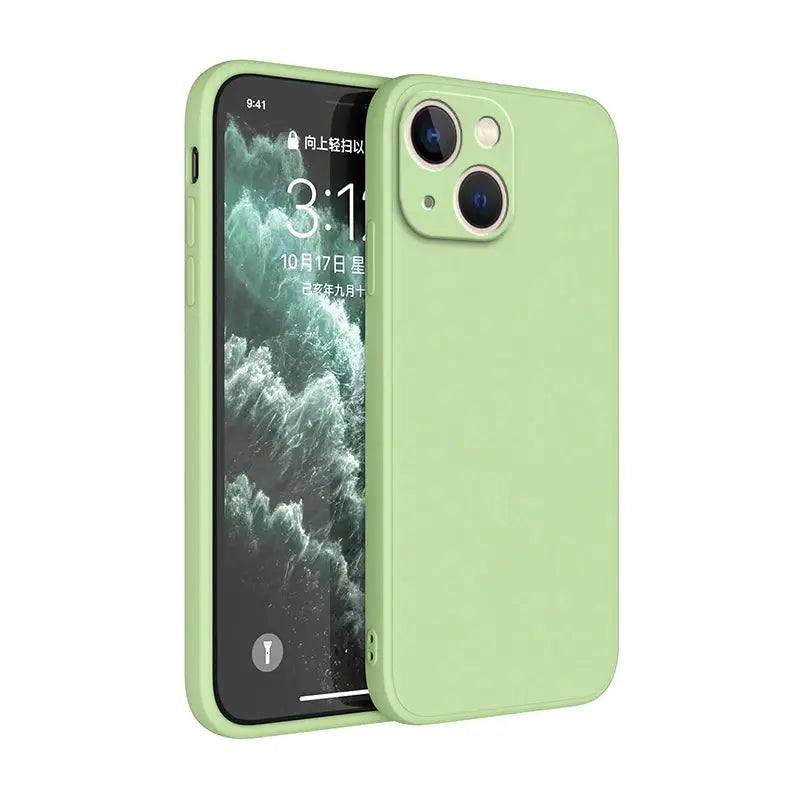 Square Liquid Silicone Phone Case With Luxury Camera Protection For iPhone 11 12 13 14 Plus Pro Max Mini