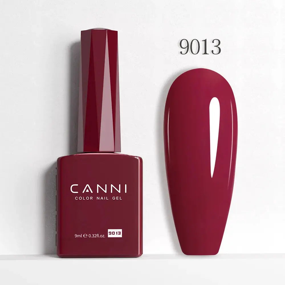 Canni Hema Free Nail Gel Polish Christmas Red Collection Semi Permanent 9ml Long Lasting Shine