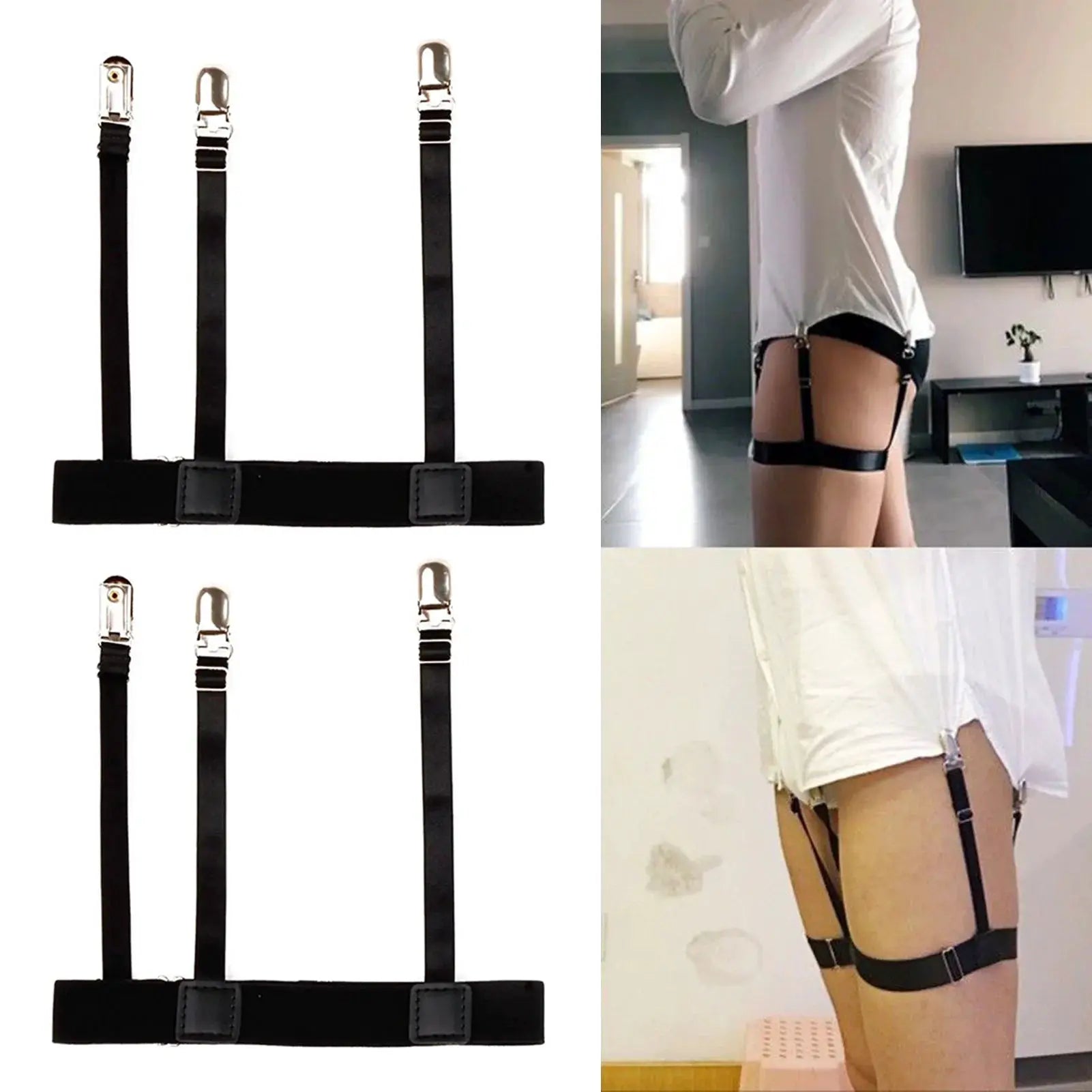 TuckGuard Shirt Stay Clips With Hidden Suspender Belt Keeps Shirts Tucked All Day For Police Military Professionals