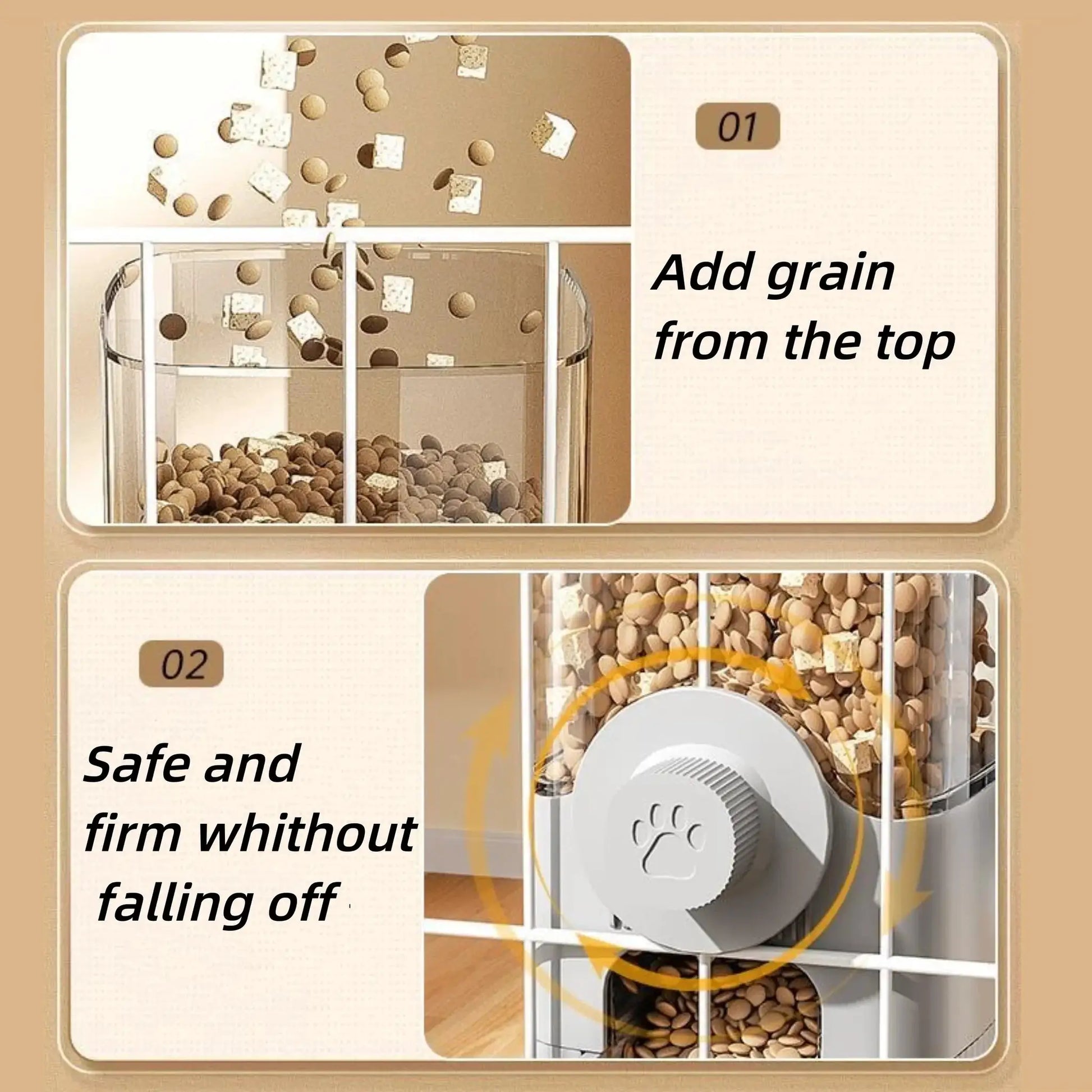 Simples Market Hanging Automatic Pet Food Feeder and Water Dispenser set with gravity-fed container bowl for cage