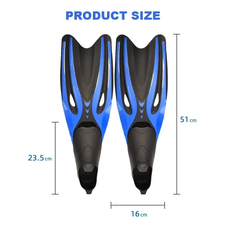 Professional Adult Flexible Comfort TPR Non Slip Swimming Fins Rubber Snorkeling Diving Flippers For Water Sports