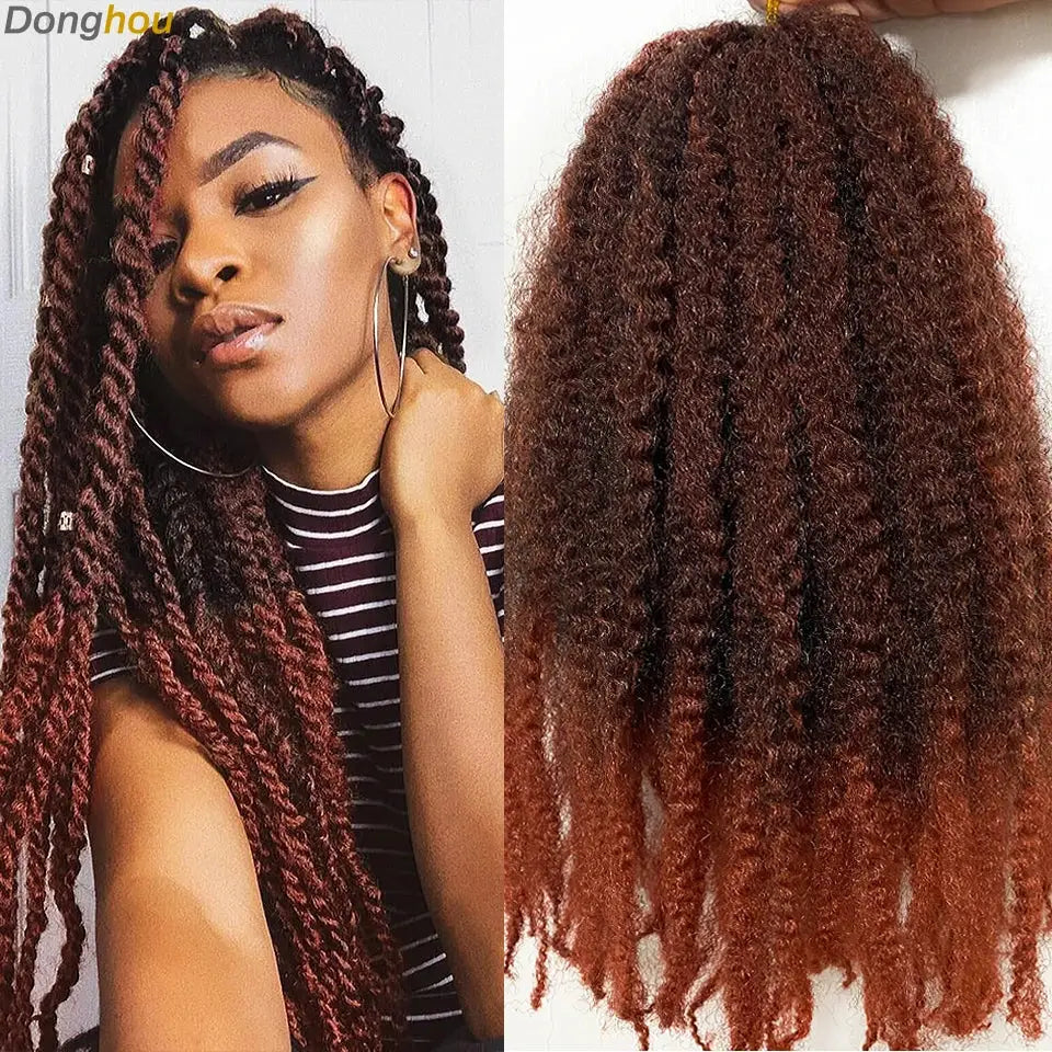 Simples Market Marley Hair 18in synthetic braiding hair, ombre black/brown/blonde/grey for Afro Kinky Marley twists