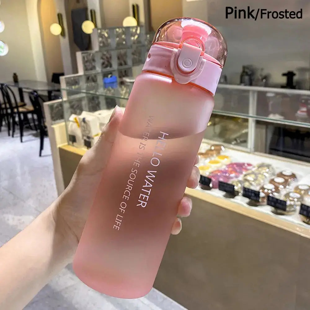 Sports Transparent Water Bottle 780ml Portable Gym Travel Clear Leakproof Drinking Bottle Frosted