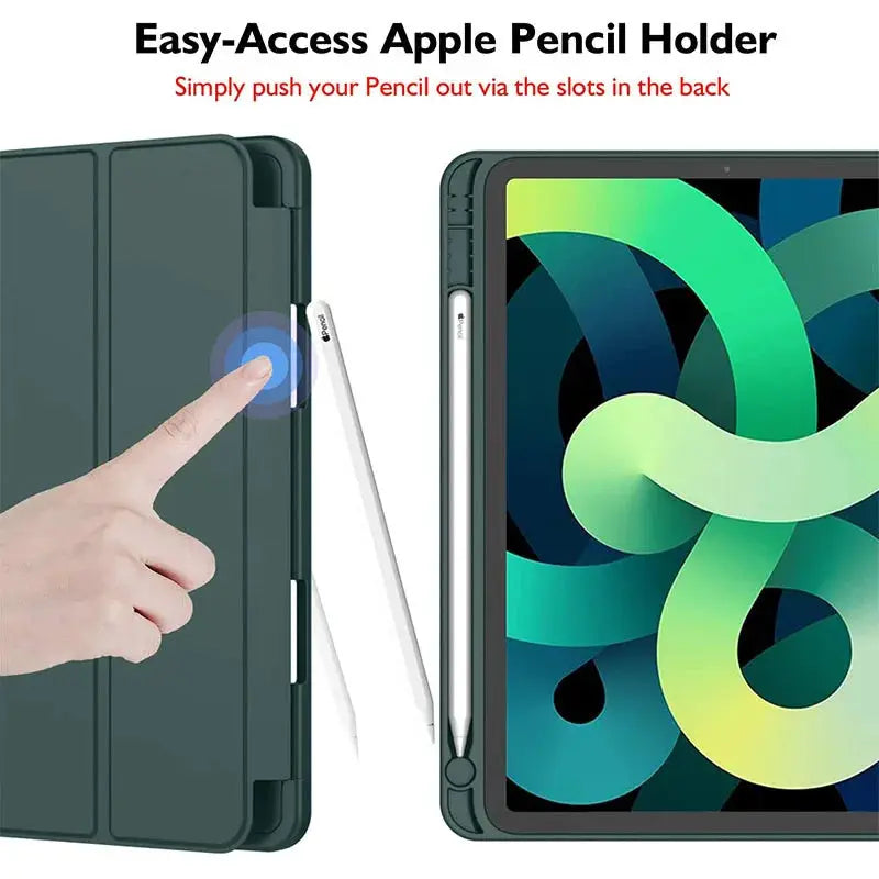 Funda Pencil Holder iPad Case With Durable PU Shockproof Waterproof Protective Cover For All iPad Models