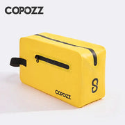 COPOZZ yellow gym bag with black zipper, side pocket and carry handle, men's fitness travel bag
