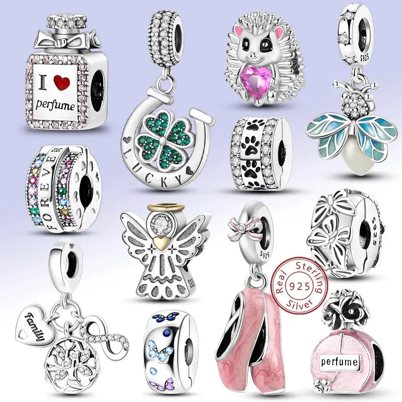 Original 925 Silver Charms Beads For Pendant Charm Bracelet Dangle For Women DIY Fine Jewelry Making Hot Sale