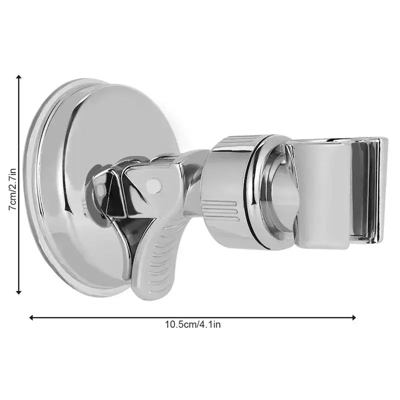 Universal Manual Strong Suction Cup Shower Bracket, chrome finish, adjustable arm