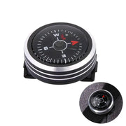 1pc mini watch strap button compass by Simples Market; black dial, metal bezel for paracord bracelets