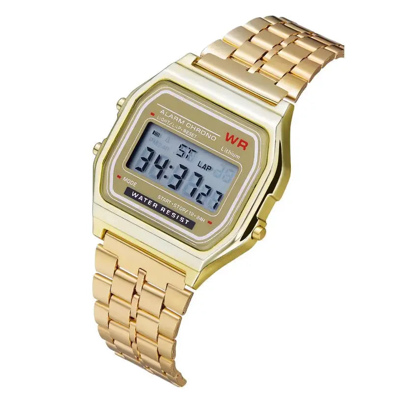 Casio F91W Unisex LED Digital Sports Timepiece With Steel Band Quartz Movement Stopwatch Alarm