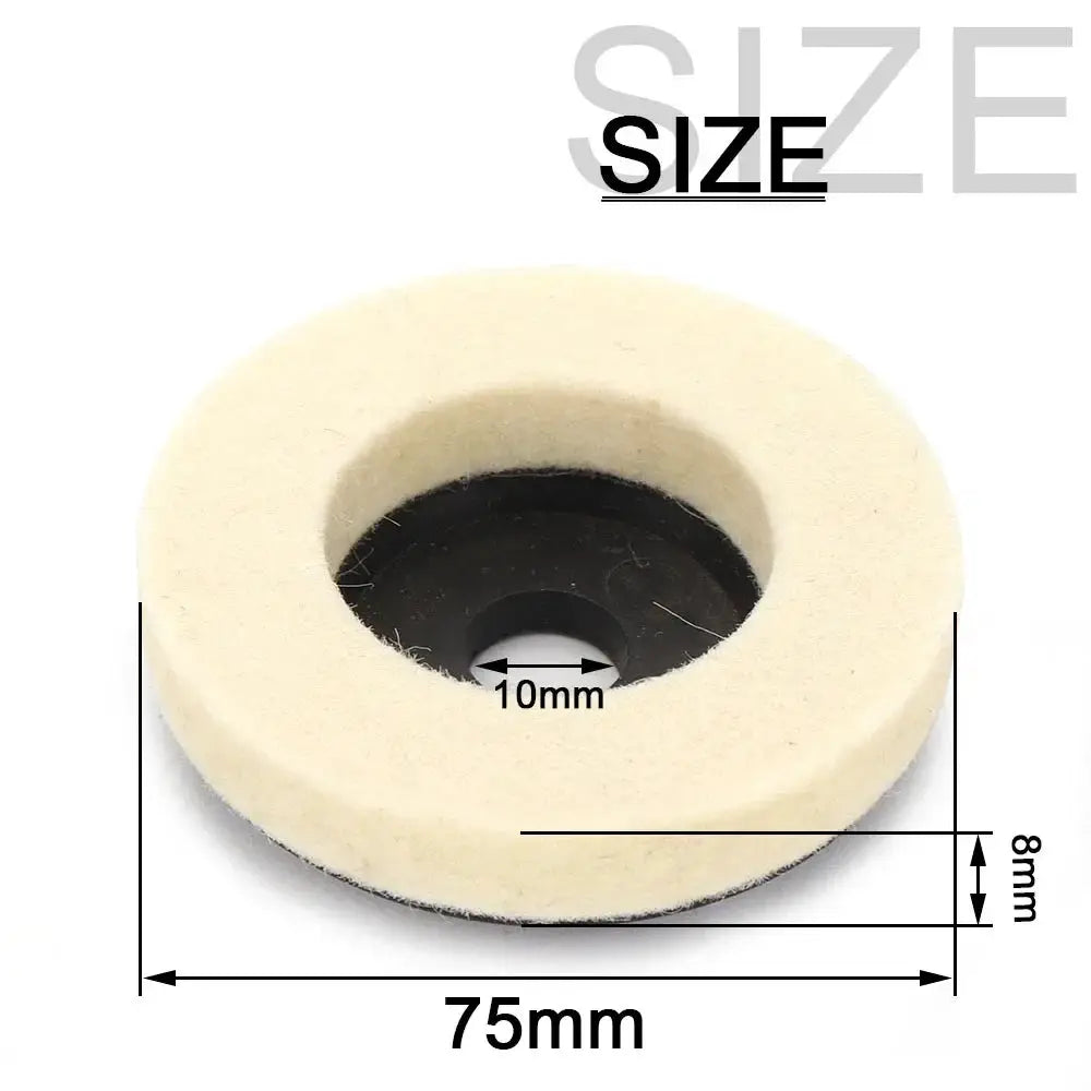 50 To 75mm Wool Polishing Wheel Felt Pad For Angle Grinder Disc Metal Marble Glass Ceramic One Piece Professional Tool