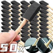 Simples Market car AC vent cleaner brush set, 50 pieces with black foam heads on beige handles