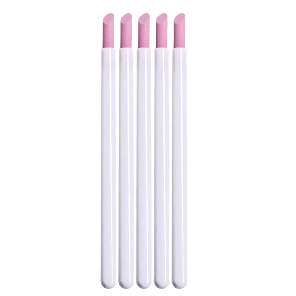 Quartz Stone Nail File Kit Scrub Rods Cuticle Remover Dead Skin Remover Portable Lightweight Handy Manicure Tools Gift