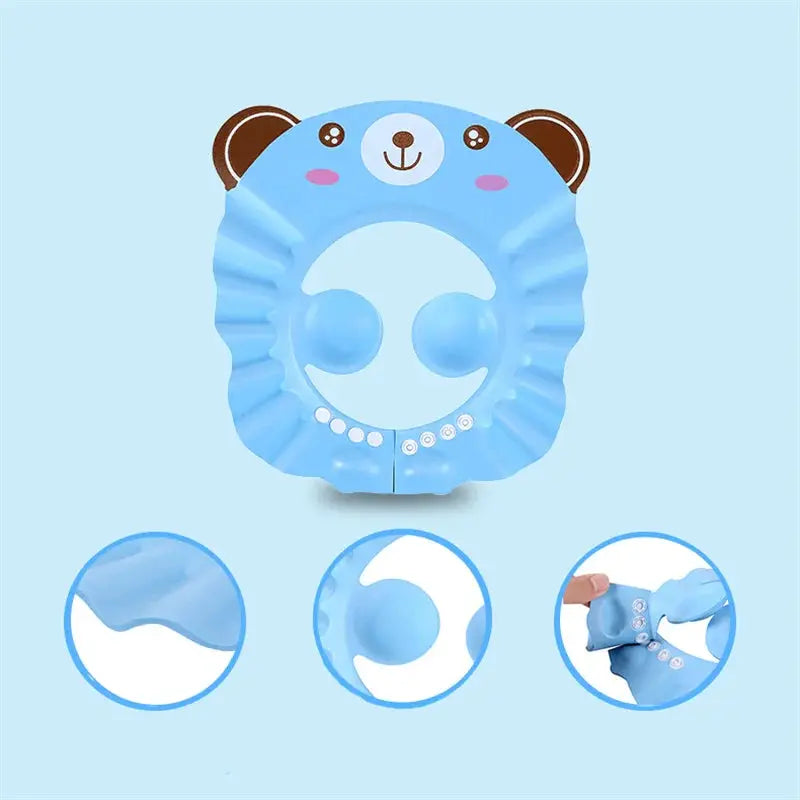 Adjustable Baby Shower Soft Cap For Kids Protecting Eyes And Ears During Bath Time
