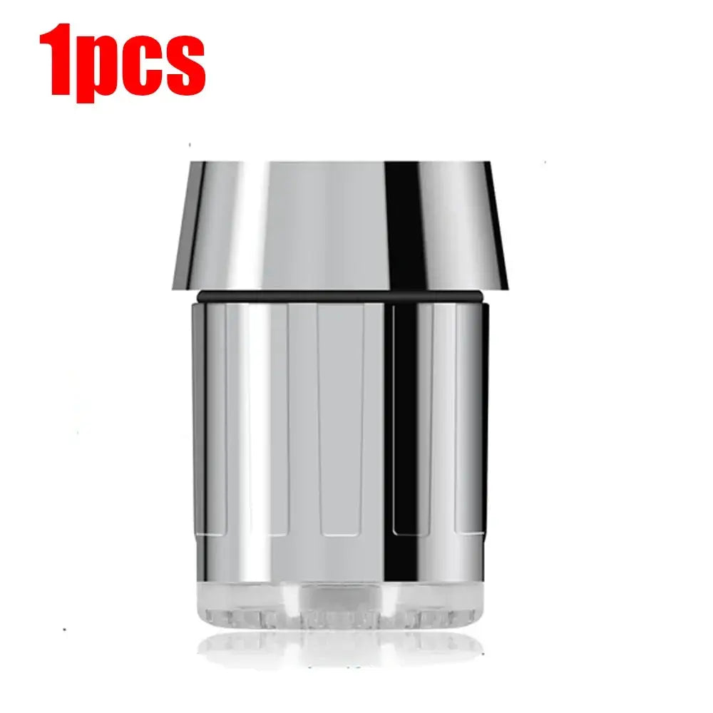 Simples Market LED faucet head aerator, chrome finish, 7-color glow, water-saving for kitchen and bath (1pc)