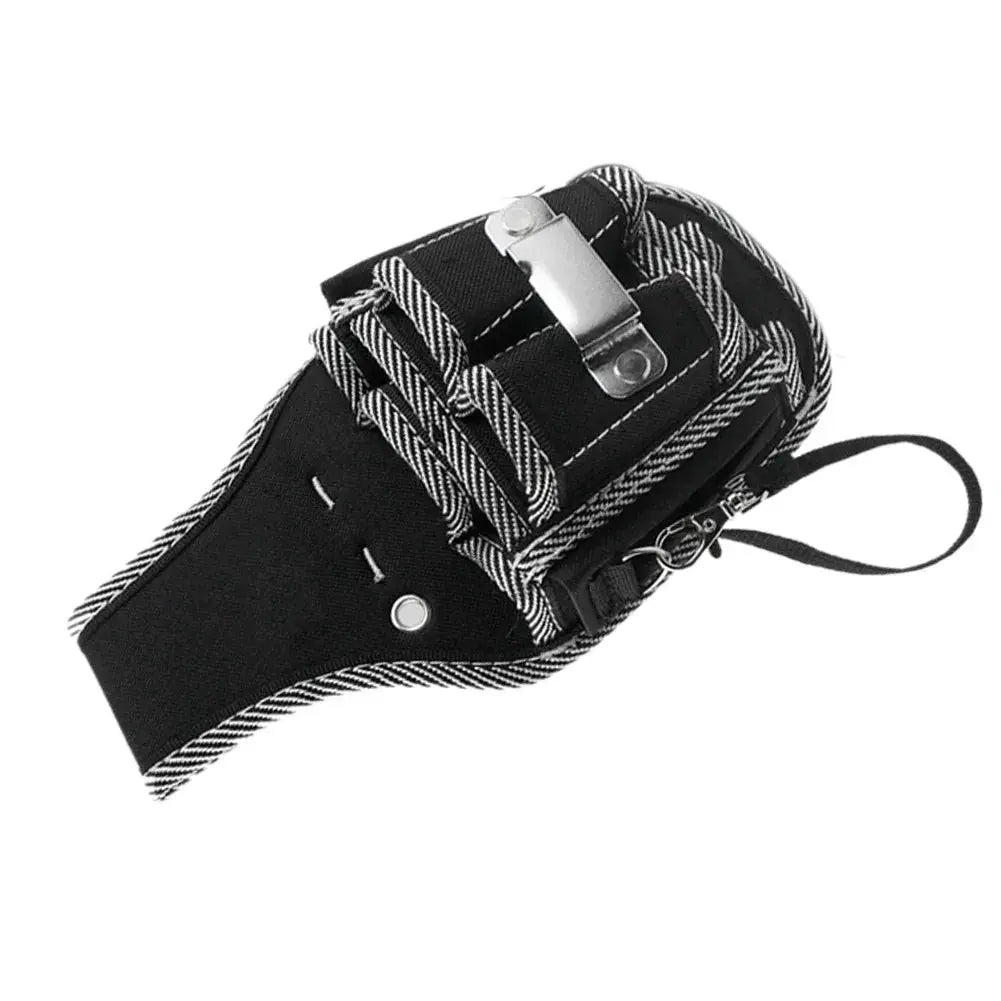 GJB810 tool waist belt by Simples Market, black 600D nylon with rope trim and metal clasp