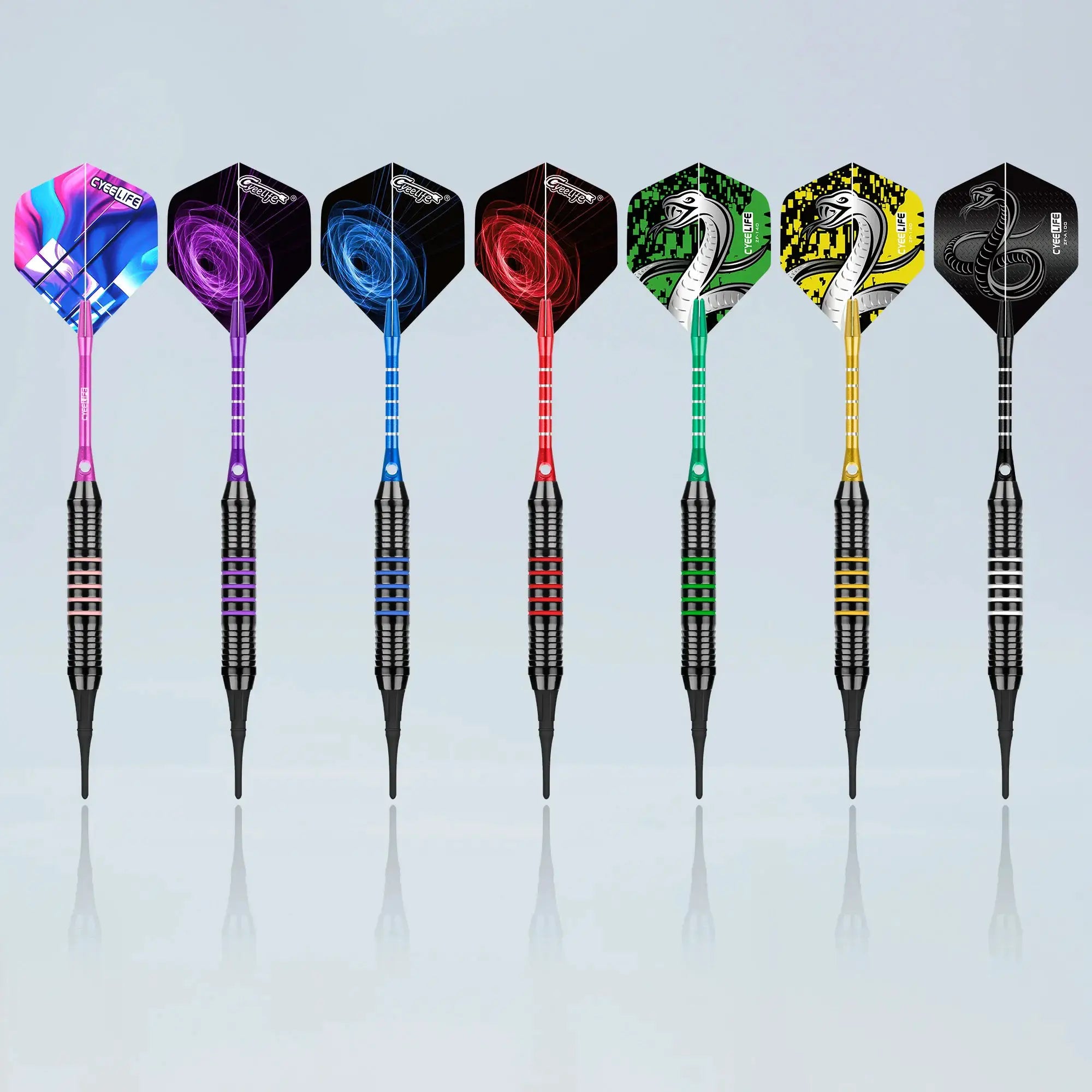 CyeeLife 18g Soft Tip Darts Set For Electronic Dartboards Professional Indoor Darts With Plastic Storage Box